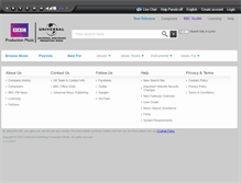 Tablet Screenshot of bbcproductionmusic.com